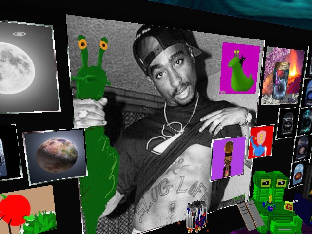 iconic moment of tupac + slugman