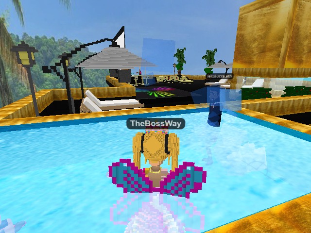 enjoying the jacuzzi