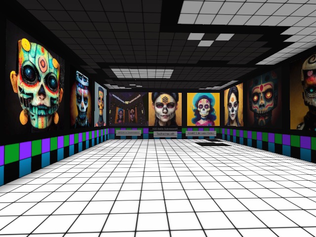 ARTorDAI Battle Gallery Artist#1: This battle starts at 6pm EST today here, the Artist#2 Gallery, Decentraland(38,103), Twitter Spaces and Twitch! Come Collect your POAP and sign the guestbook to vote!