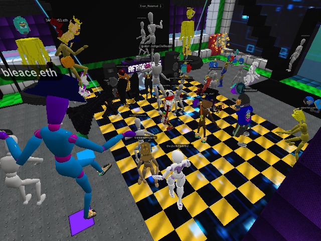 Party at the Afrodroids in Voxels. Woooooo!