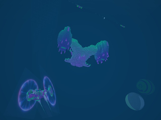 weird alien ship in the abyss