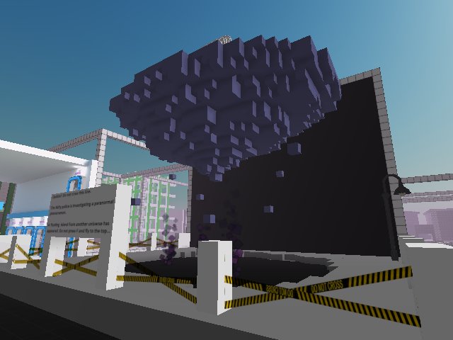 A weird floating island has appeared in Crypto Voxels. What could this be? We shall know soon enough...