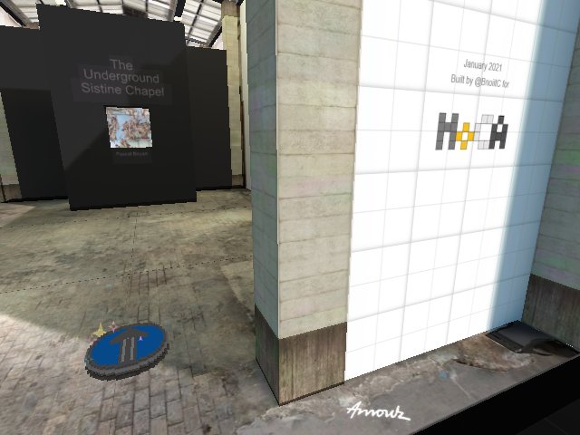 French street artists Jean-luc Duez already came and tagged his "Amour" graph on the ground at the entrance of The Underground Sistine Chapel! #graffiti #Streetart #MoCAmuseum #CryptoArt #