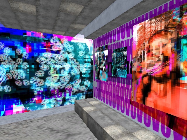 interactive glitch gallery with audio by @skybravoshow