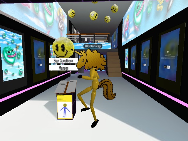 come sign the guest book and steal kisses from the gold unicorn