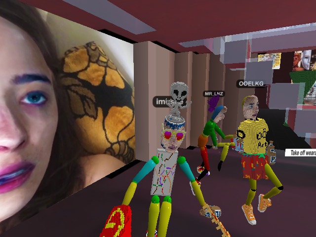 Partying at the new exhibit !