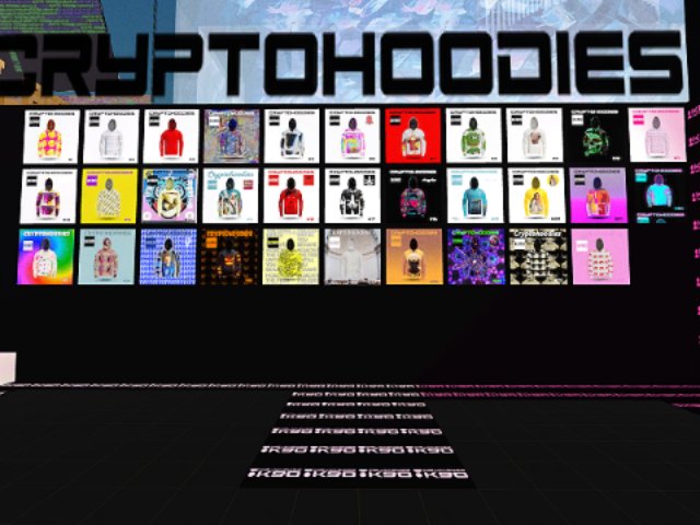 Cryptohoodies gallery featuring all 32 1/1 editions.