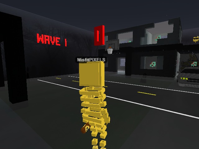 Shooting hoops & shooting ZOMBIES!