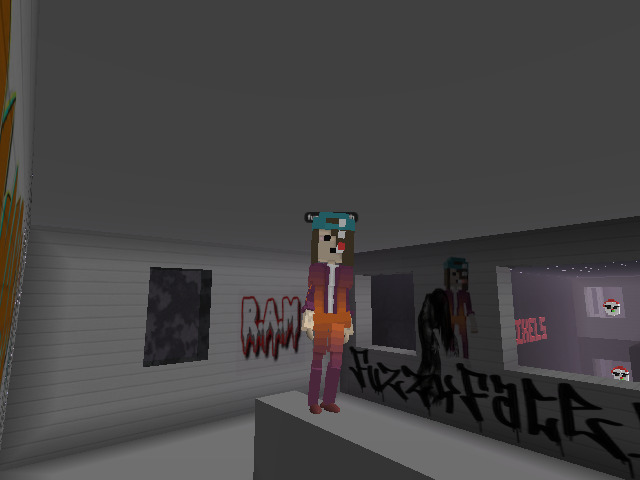 vandalizing the misfit barracks !