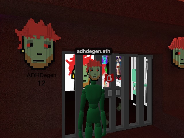 ADHDegen.eth Rm.12 at LEP EMPIRE Punk City. Try to figure out the path to inside the room.