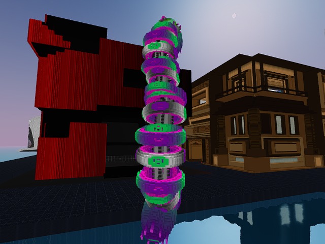 Twins museum is a wild build, loving the walls made of rotating cubes - amazing motion glare effect in person