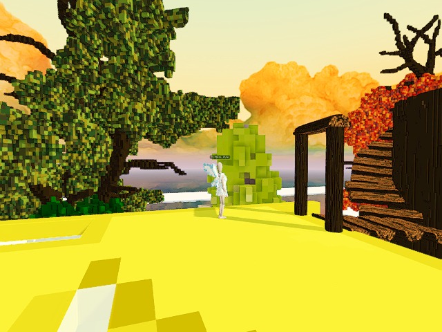 How beautiful is the new skybox for #Chronos? #Voxels #cryptovoxels #metaverse