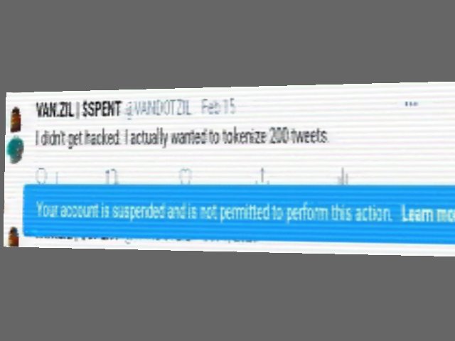 #freevandotzil
#ionlytokenizedtweets
#WOMPTEE #TWEESHIRT
$SPENT #spent
@tokenizedtweets
 0x63009AE2Bad374C3aDACa32c220F704581363aF4