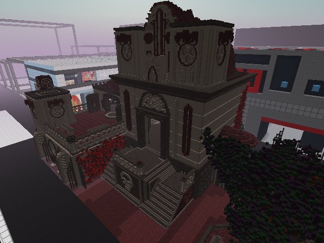 The magnificent build by @Dat_Ogar the SkullsOnETH Monastry is having fully embracing the new feature making megavoxes collidables items in #cryptovoxels. It permits to build this only with megavoxes, compared to the past when you needed blocks to have collidable walls.