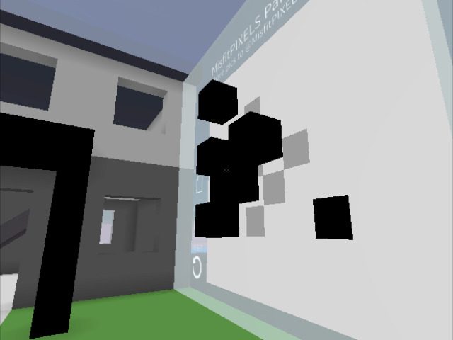 but when I try to draw it in 3D mode, this happens... (of course these 2d pixel can be turned into 3d though)