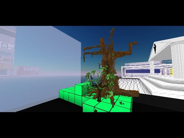 my first tree in Cryptovoxel