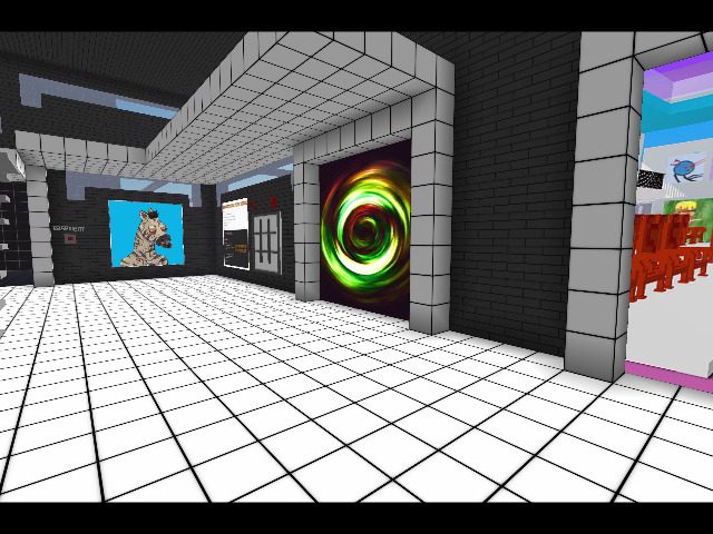 Come try out the portal! Run through the door and see what happens.
