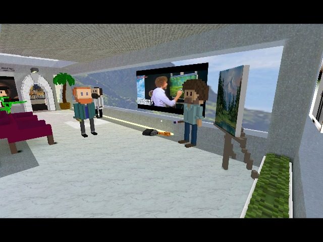 World Painters Van Gogh and Bob Ross.