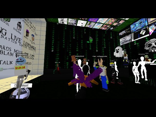 Spooky decorations going up in the club