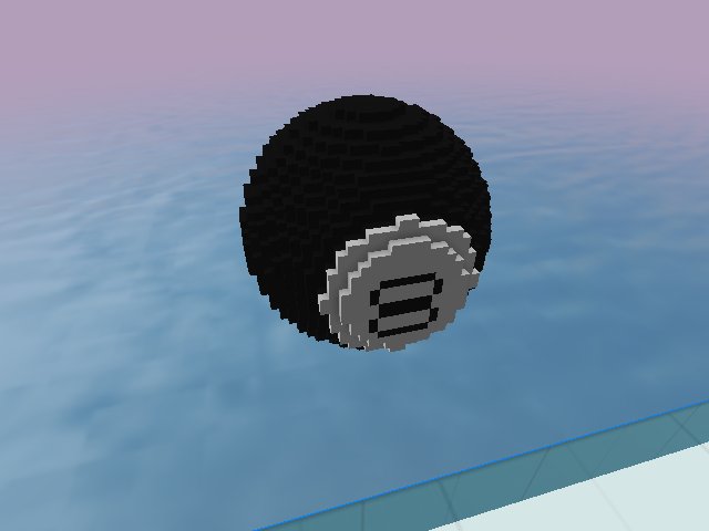 Trying to turn this regular 8 ball into a magic one!