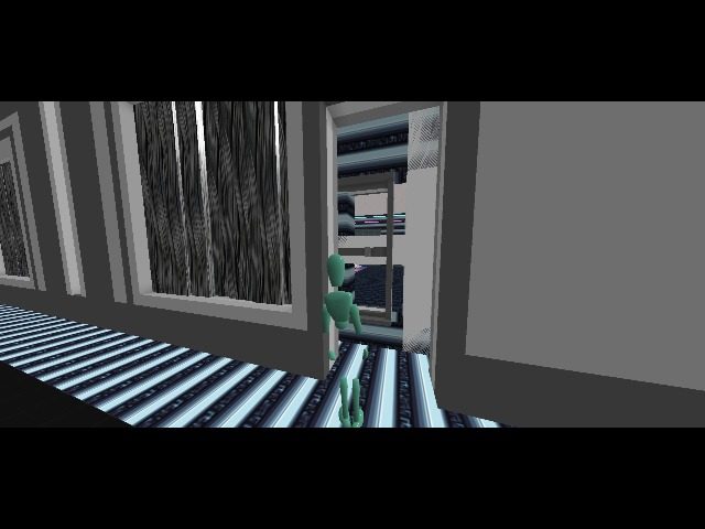 seems to be quite a few glitches on the surfaces of this building, not sure if it's intentional (could be cool from a certain pov). observed on my laptop and phone.