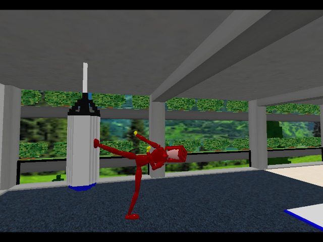 Working out at the Bienestar Esumer gym.  It's quiet here, but very nice.