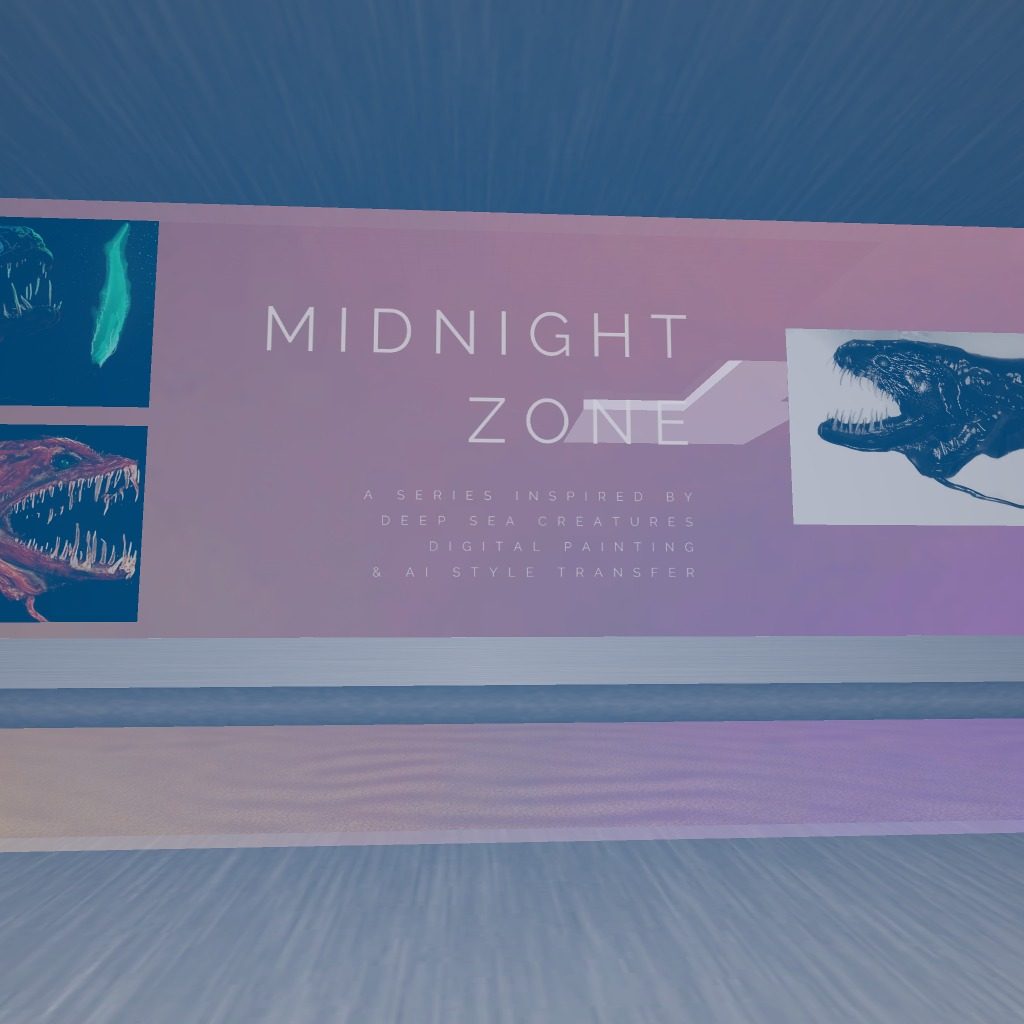 MOMF sub basement exhibition Midnight Zone is lit