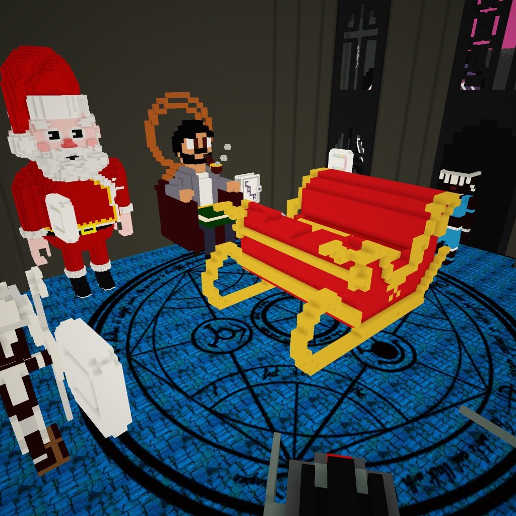 Look, Bitpixi. There is colr token, sled, santa, orixas, and a teleport to Pastel Castle. I have to change what is written in the wall nevertheless.