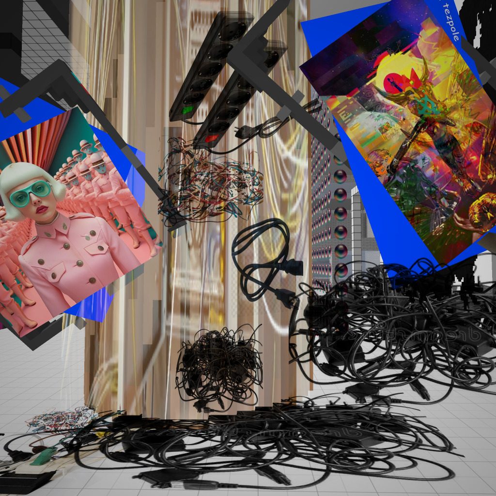 building the tezpole for Utopia / Dystopia show for New years!