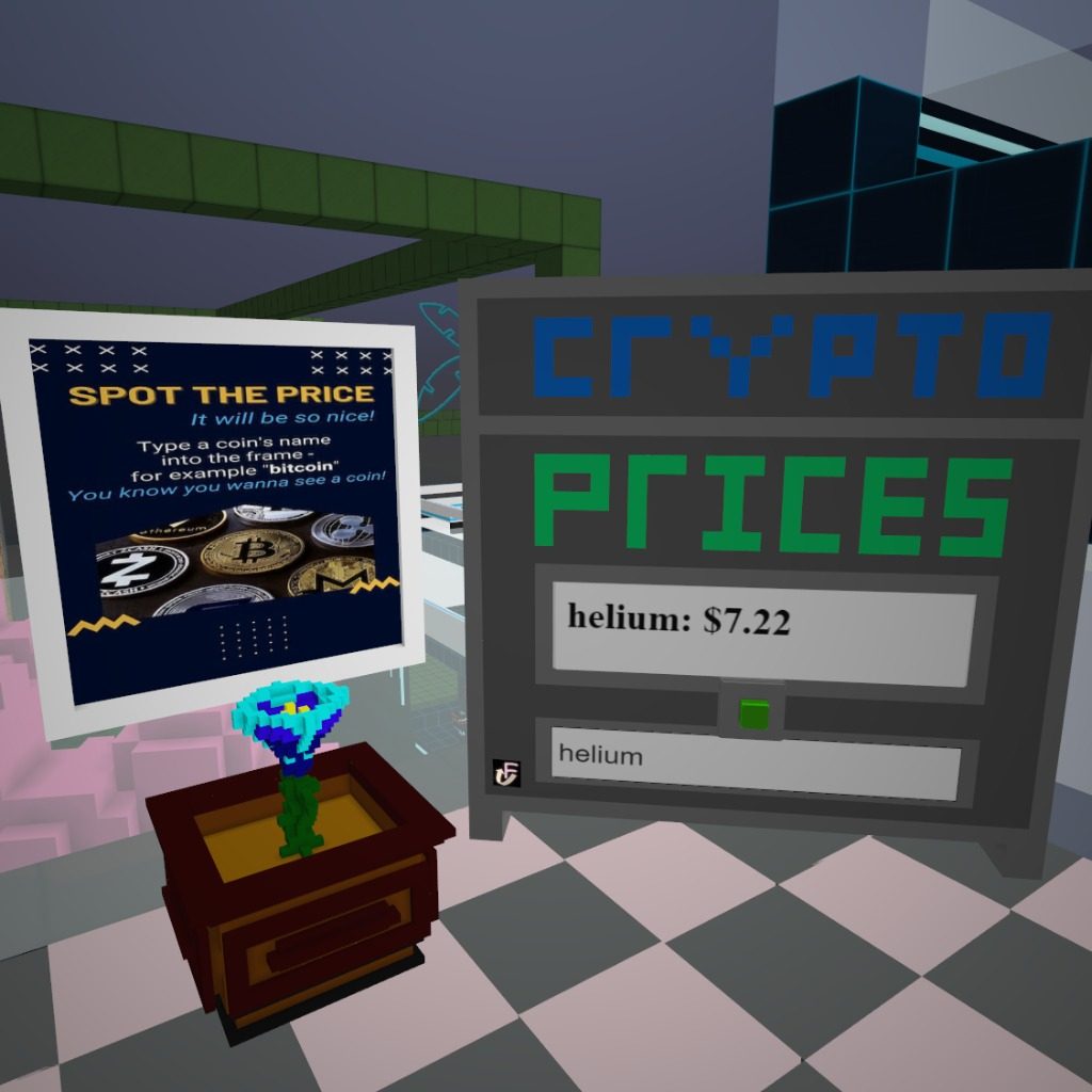 when DePin meets the metaverse :)
check crypto prices while in-world!