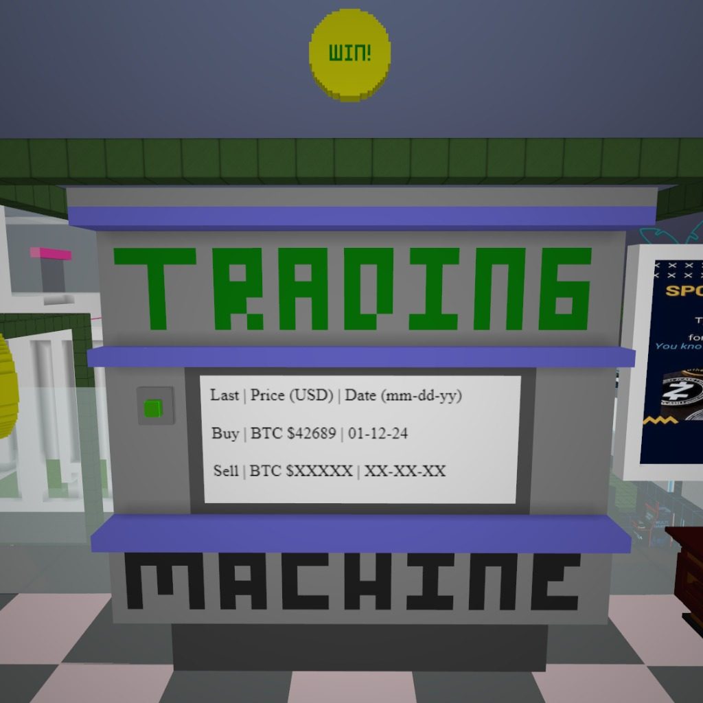 trading machine has launched!
years of testing and now: it only wins! literally. it can only win.
launching coin wearable soon if you want to subscribe to the trades.
you will only ever win! :)