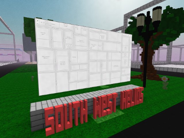 public park with a map of South West Helios