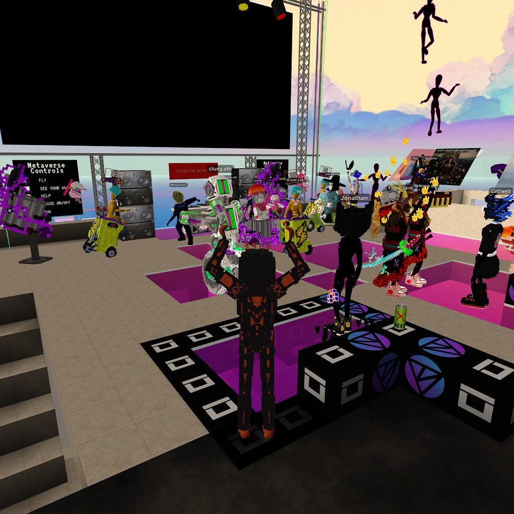 OG Metaverse party with Voxels friends
