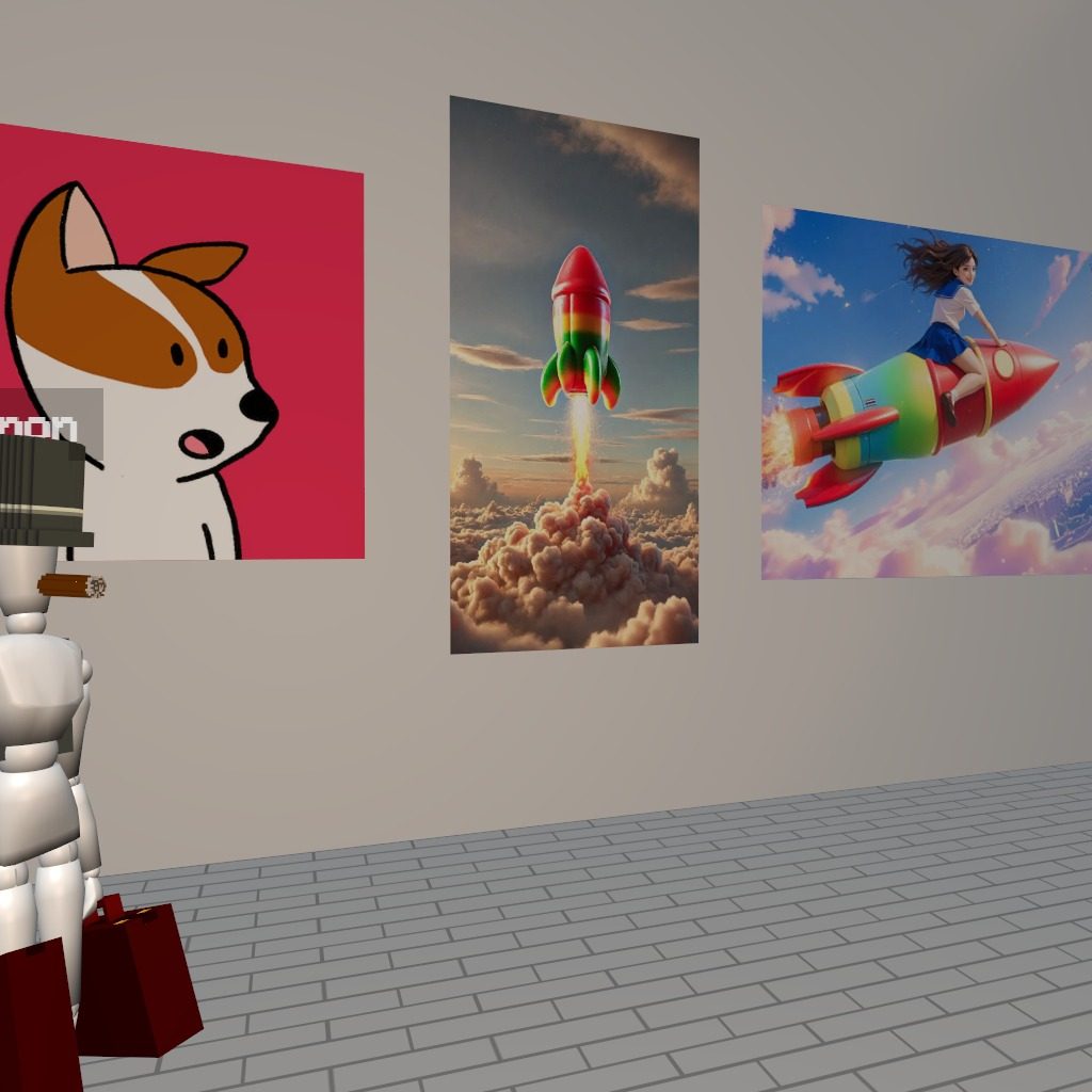 Sugar Rocket in Metaverse.  IRL Sculpture now showing at BACC
