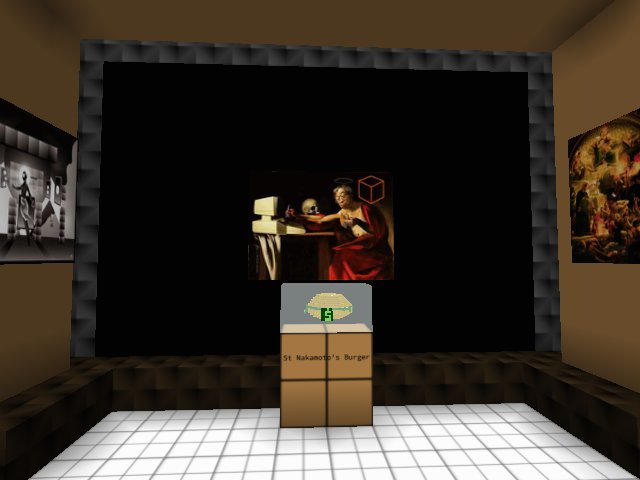 Check out S N eating his Burger and the actual Burger encased in Glass cabinet :)