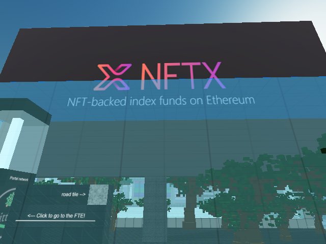 @NFTX_ billboard in @cryptovoxels