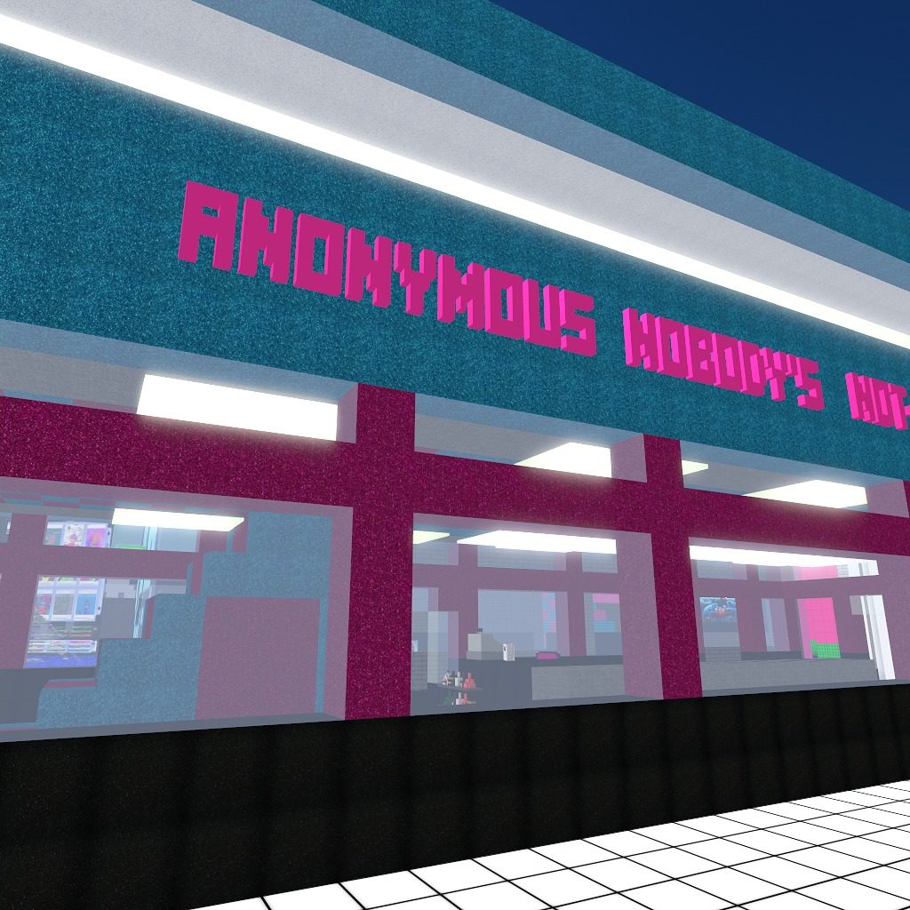Repainted yet again, inside and out. Glitter tiles help a little with reducing repeating patterns. Downstairs linoleum. Upstairs ceiling tiles. Revamped the checkout counter.