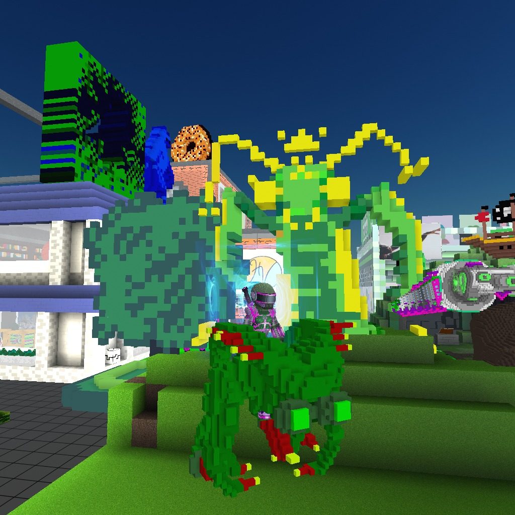 placed a rideable zombie neck stabber in a park on Scarcity Island