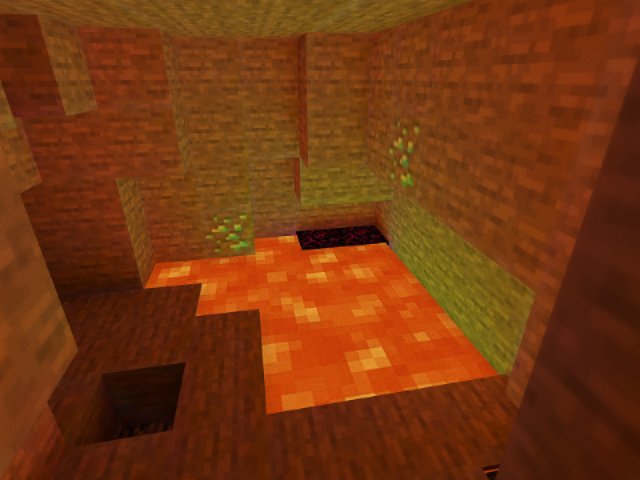 Ooooh I found diamonds and lava!