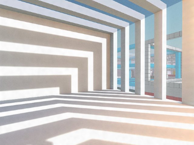 I saw the shadows in the MoCA museum, and I had to try to copy the look.