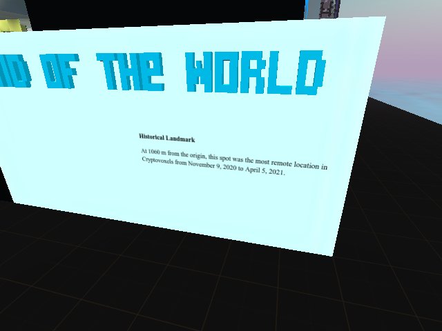Documenting the history of Cryptovoxels. Always read the plaque.