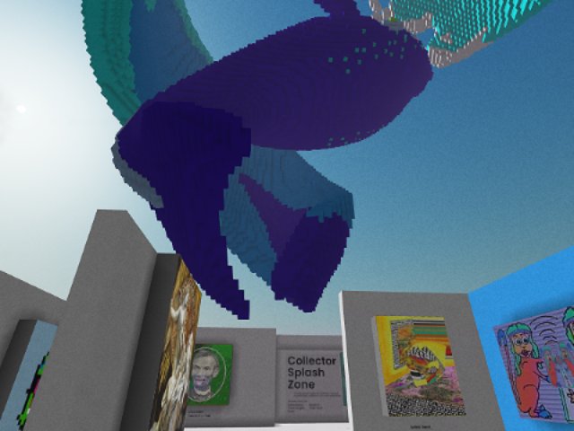 Come visit this exibition guys @thecryptopunks @hackatao @money_alotta here! all with #nftcollectors names in the works, a very bautiful place! #voxelart by @jeeltcraft