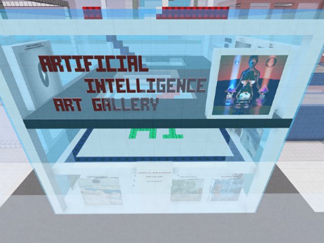Artificial Intelligence Art Gallery featuring art created by neural networks and a room dedicated to paranoid androids. Featuring the collection of dropacid.eth @dropacid8