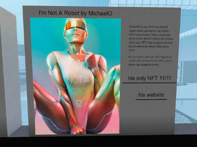 "I'm Not A Robot" by MichaelO @ Artificial Intelligence Art Gallery - fixed quality of NFT