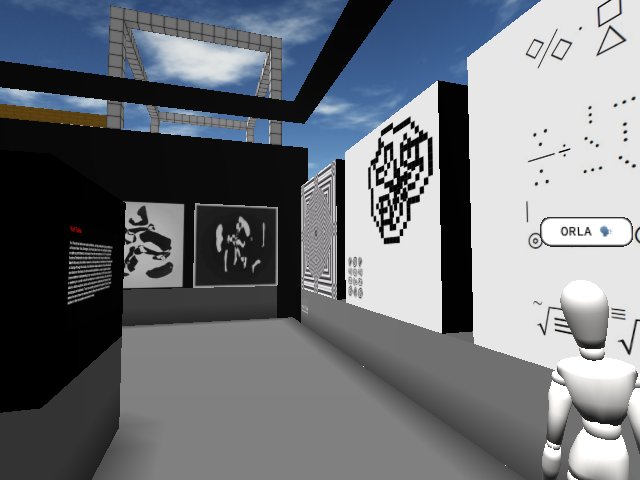 ORLA and their artwork in the bg
