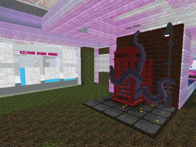 portal to Milan in the phone booth!