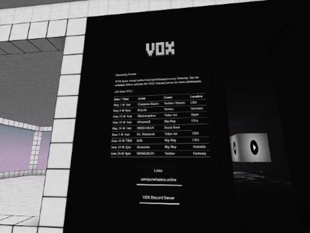 Upcoming events at Vox