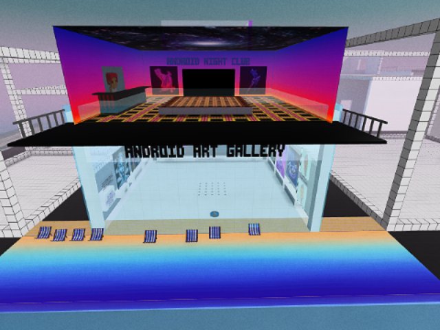 Best night club on Far Far Away is open for business. Enjoy the androids, art, beach, view, music and waves!!!!
