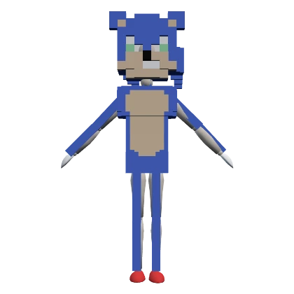 FiveAble wearing a blue hedgehog suit