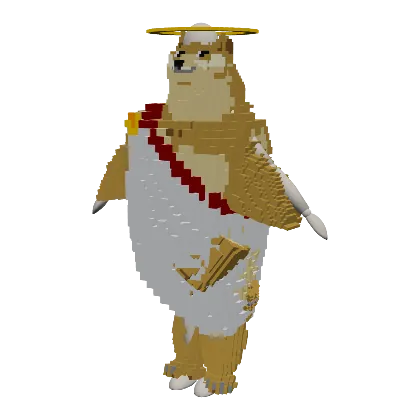 templeofdoge.eth wearing doge in a toga